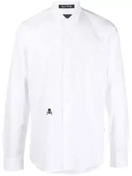 Рубашка с вышивкой Skull Philipp Plein, белый