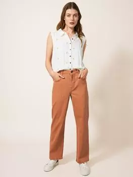 Рубашка с вышивкой White Stuff Lizzie, белый разноцветный