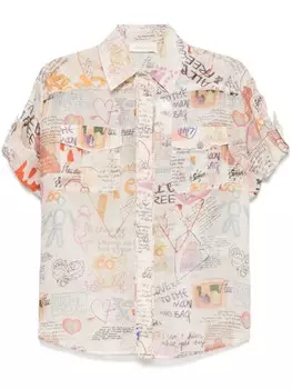 Рубашка с закатанными рукавами ZIMMERMANN, нейтральный цвет