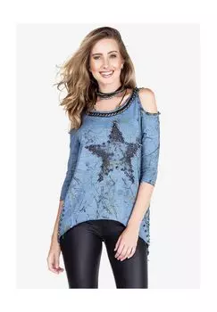 Рубашка с заклепками CIPO & BAXX, синий