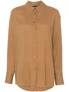 Рубашка с заклепками Fabiana Filippi, коричневый