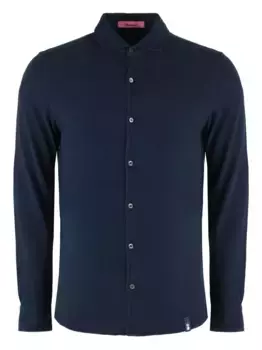 Рубашка с закругленным подолом Drumohr, синий