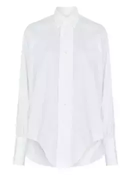 Рубашка с закругленным подолом MAISON MARGIELA, белый