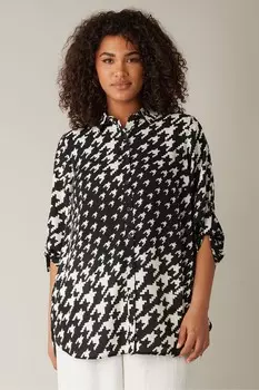 Рубашка с закругленными рукавами Evans, черный