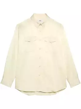 Рубашка с заостренным воротником AMI Paris, нейтральный