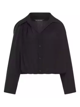 Рубашка с заостренным воротником BALENCIAGA, черный