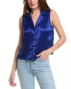 Рубашка с заостренным воротником и пуговицами Bella Dahl, фиолетовый