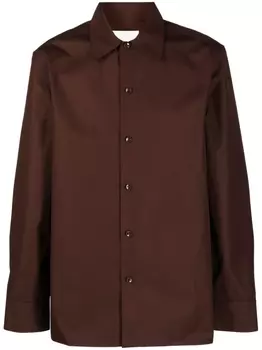 Рубашка с заостренным воротником Jil Sander, коричневый