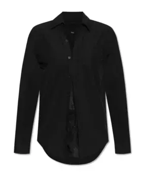 Рубашка с застежкой на крючки и петельки R13, черный