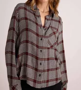 Рубашка с застежкой на пуговицах и карманом на талии в зимней клетчатой рубашке Glen Plaid Bella Dahl, цвет winter glen plaid