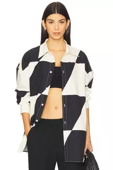 Рубашка с застежкой на пуговицах Pxl checker Private Policy, black & white