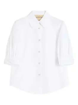 Рубашка с застежкой на пуговицы и рукавами-фонариками Valentino Garavani, белый