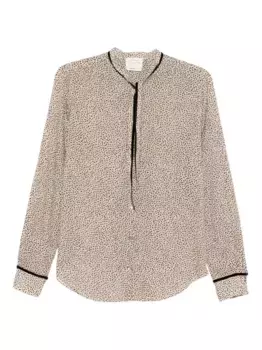 Рубашка с завязками и принтом Forte Forte, белый