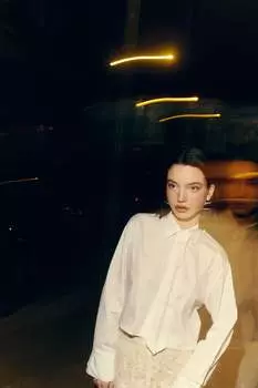 Рубашка с завязкой Nocturne, белый