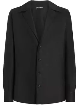 Рубашка с зазубренными лацканами Dolce & Gabbana, черный