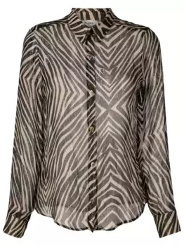 Рубашка с зебровым принтом из коллаборации с Cesca Civita Amir Slama, черный