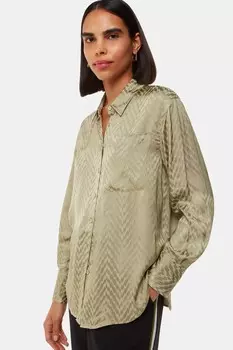 Рубашка с жаккардовым узором «зигзаг» Whistles, зеленый