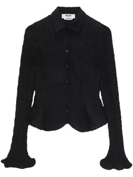 Рубашка с жатым эффектом MSGM, черный