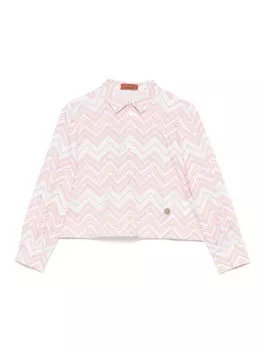 Рубашка с зигзагом Missoni Kids, белый