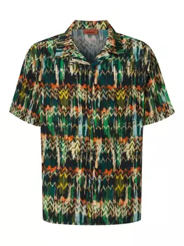 Рубашка с зигзагообразным принтом Missoni, зеленый