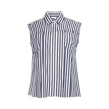 Рубашка Sacai Poplin Shirt, цвет Navy Stripe