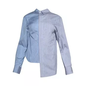 Рубашка Sacai Striped Poplin Shirt, светло-синий