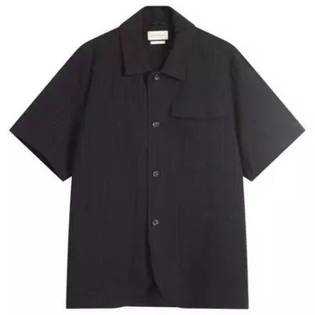 Рубашка сафари с коротким рукавом Oliver Spencer, черный