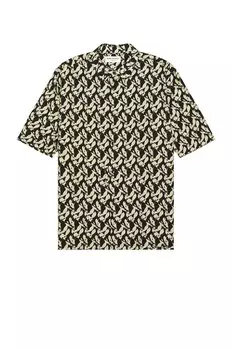 Рубашка Saint Laurent Chemise Polo Col Pointu, цвет Vert Fonce