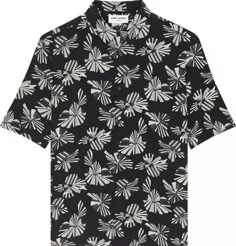 Рубашка Saint Laurent Shirt In Origami Print 'Noir Craie Gris', черный