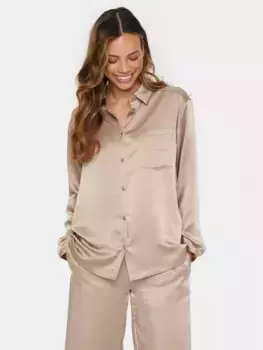 Рубашка Saint Tropez Dinne Satin, цвет dune