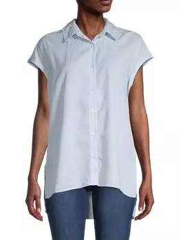 Рубашка Saks Fifth Avenue полосатая, голубой/белый