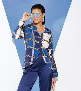 Рубашка Saks с цепочным узором FOR YOU MODA