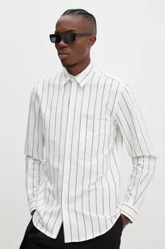 Рубашка SALIAM из хлопка Samsoe Samsoe, белый