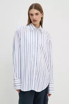 Рубашка SALOVAS из хлопка Samsoe Samsoe, белый