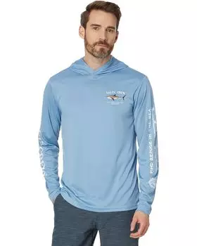Рубашка Salty Crew Bruce Hooded Sunshirt, цвет Marine Blue