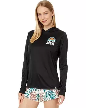 Рубашка Salty Crew Sundown Hooded Sunshirt, черный