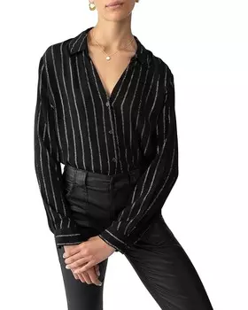 Рубашка Sanctuary Metallic Shirt, черный