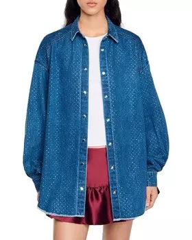 Рубашка Sandro Bluemoon, синий