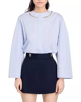 Рубашка Сандро Галон Sandro, синий