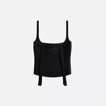 Рубашка Sandy Liang Teacup Tank, черный