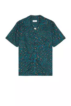 Рубашка SATURDAYS NYC Canty Sound Leopard, цвет Gulf Coast