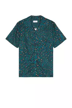 Рубашка Saturdays Nyc Canty Sound Leopard, цвет Gulf Coast