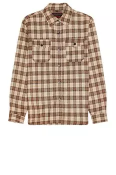Рубашка Schott NYC Plaid Cpo, загар