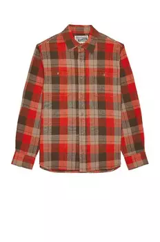Рубашка Schott Plaid Cotton Flannel, оранжевый
