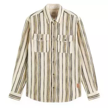 Рубашка Scotch & Soda Basket Weave Gradient, бежевый