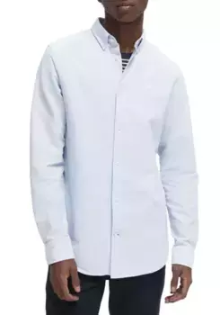 Рубашка Scotch & Soda с длинными рукавами, стандартный крой, голубой