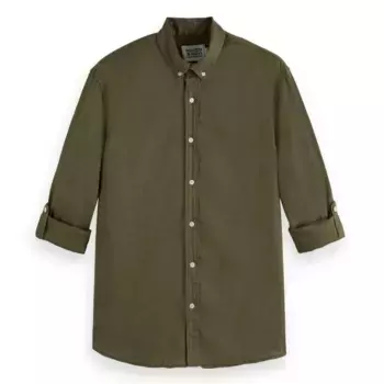 Рубашка Scotch & Soda Seasonal Core Regular Fit, зеленый