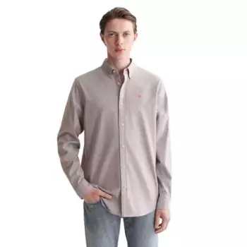 Рубашка Scotch & Soda Solid Regular Fit Oxford, бежевый