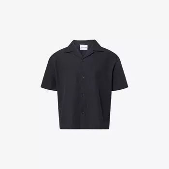 Рубашка Seersucker Mki Miyuki-Zoku свободного кроя, черный