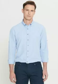 Рубашка Seersucker Patterned AC&CO / ALTINYILDIZ CLASSICS, темно-синяя